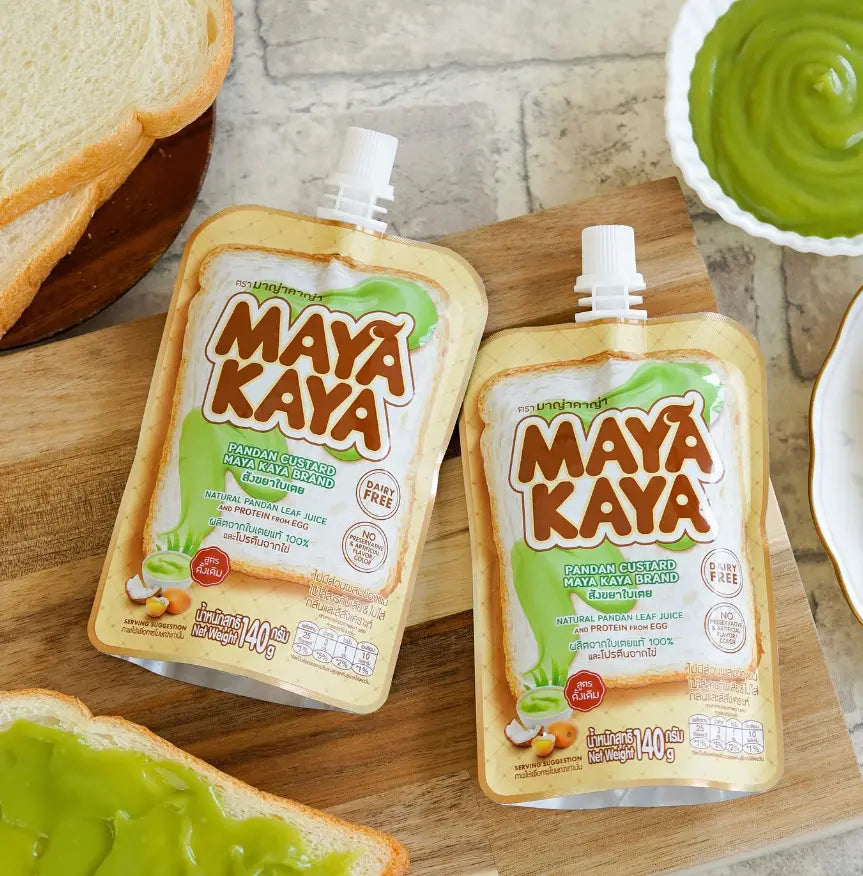 Kjøp Maya Kaya Pandan Custard (Squeeze Pouch), 140g på nett - Fodda.no Asiatiske nettbutikk