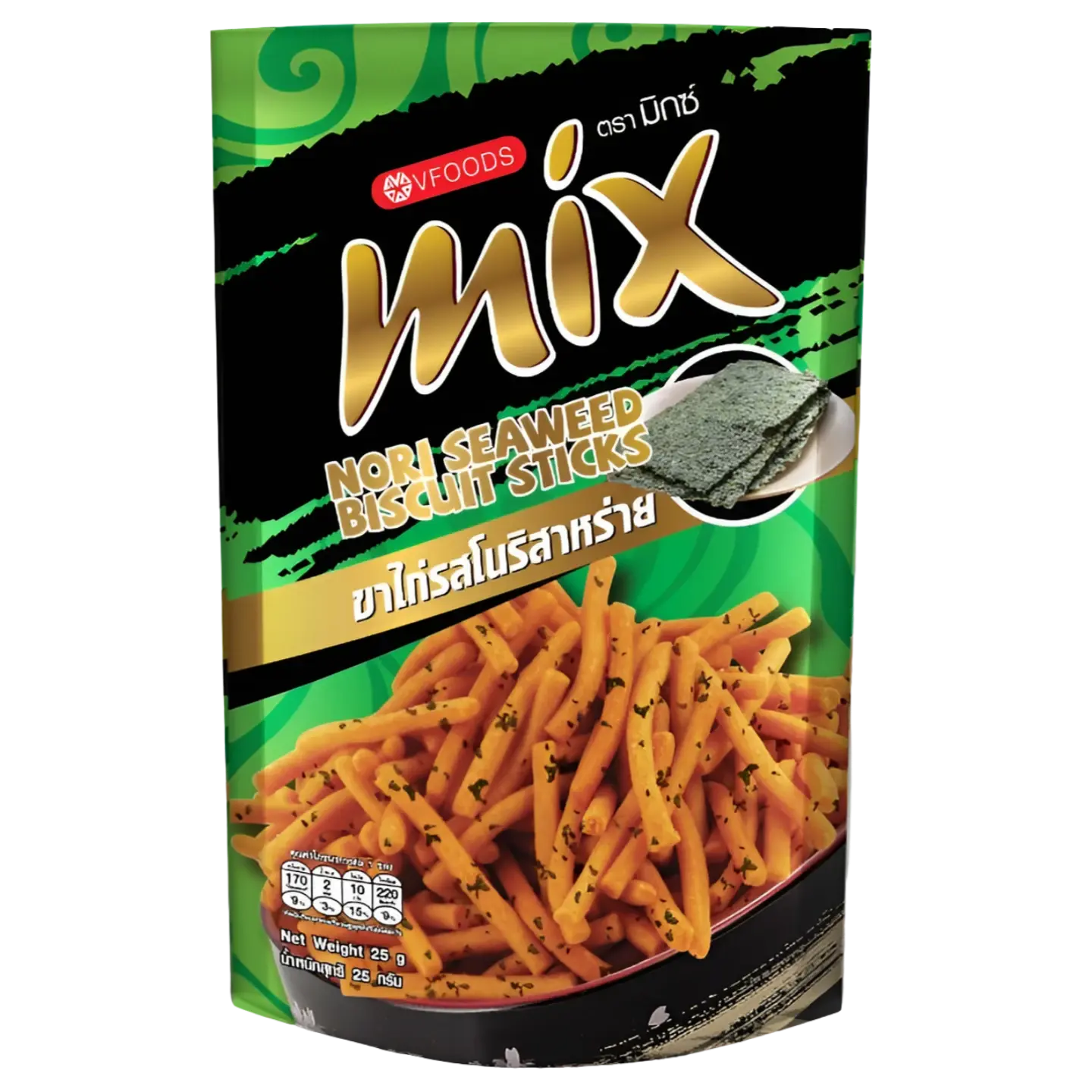 Kjøp Mix Biscuits Stick Nori Seaweed Flavour - VFOOD, 50g på nett - Fodda.no Asiatiske nettbutikk