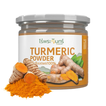 Kjøp Moonfarms 100% Turmeric Powder (ผงขมิ้นชัน 100%), 100g på nett - Fodda.no Asiatiske nettbutikk