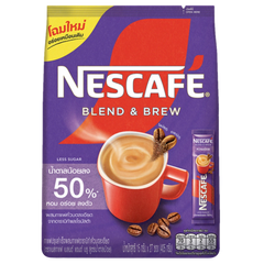 Kjøp NESCAFE Blend and Brew Less Sugar 3-in-1 Instant Coffee Drink 27-Sachets, 405g på nett - Fodda.no Asiatiske nettbutikk