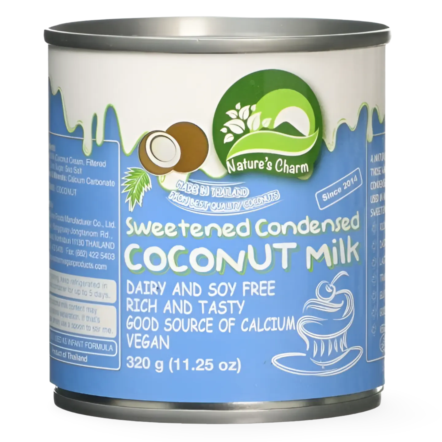 Kjøp Nature's Charm Sweetened Coconut Condensed Milk, 320g på nett - Fodda.no Asiatiske nettbutikk