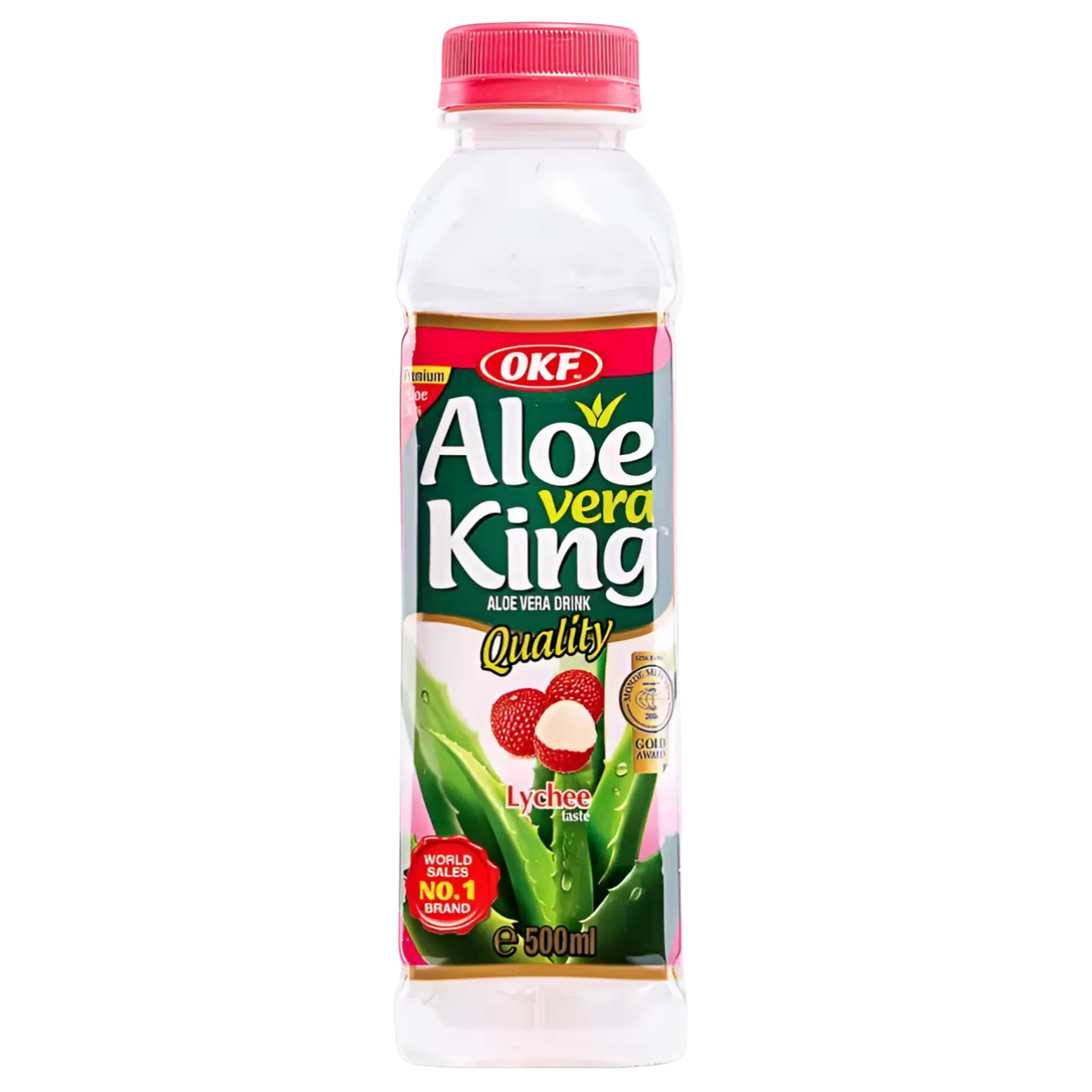 Kjøp OKF Premium Aloe Vera Drikk med Lychee Smak, 500ml på nett - Fodda.no Asiatiske nettbutikk