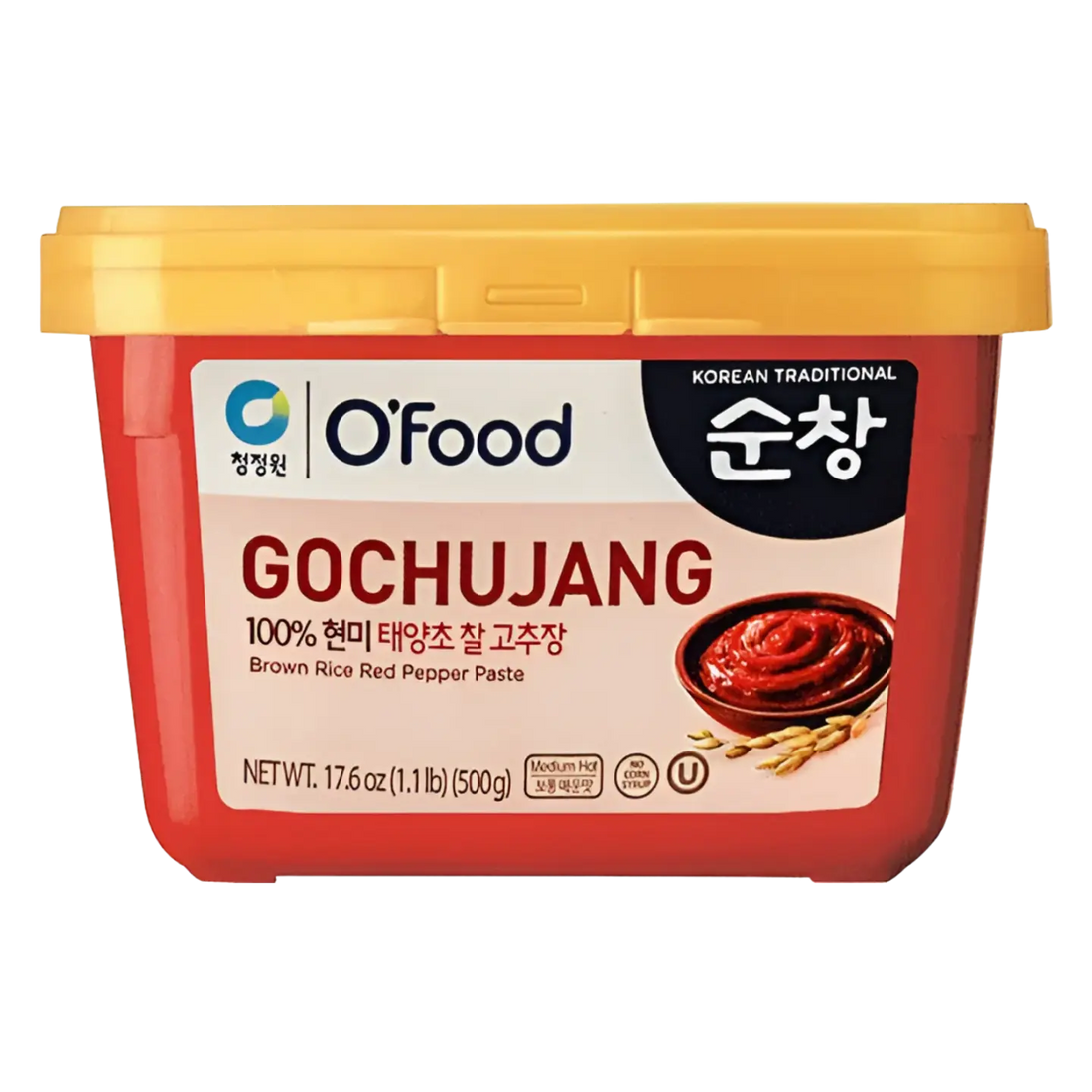 Kjøp O'Food Koreansk Gochujang Brown Rice Red Pepper Paste, 2x500g på nett - Fodda.no Asiatiske nettbutikk