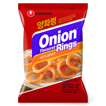 Kjøp Onion Rings Spicy Flavored - Nongshim, 40g på nett - Fodda.no Asiatiske nettbutikk