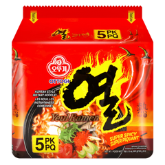 Kjøp Ottogi Yeul Ramen Instant Noodle Extra Spicy 5-pakker, 600g på nett - Fodda.no Asiatiske nettbutikk