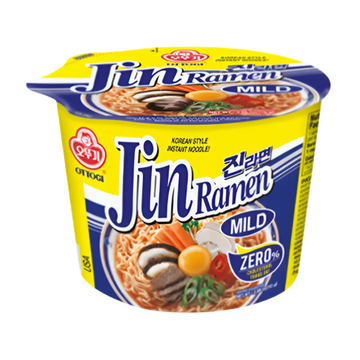 Kjøp Ottori Instant Noodle Jin Ramen Mild Bowl, 110g på nett - Fodda.no Asiatiske nettbutikk