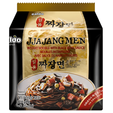 Kjøp Paldo Jjajangmen Chajang Noodle 4-pakker, 800g på nett - Fodda.no Asiatiske nettbutikk