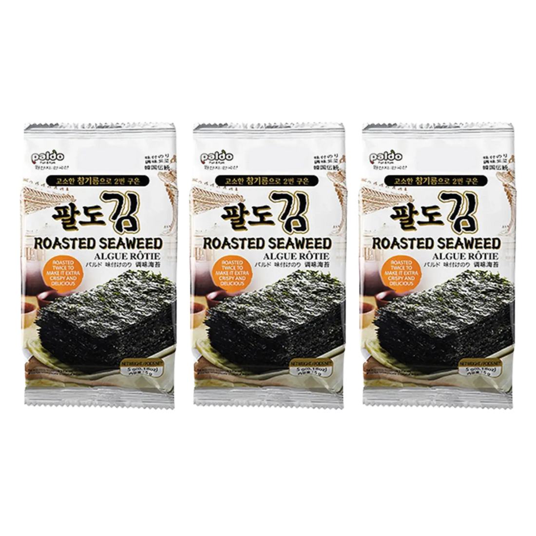 Kjøp Paldo Roasted Seaweed Original Flavour, 9x5g på nett - Fodda.no Asiatiske nettbutikk