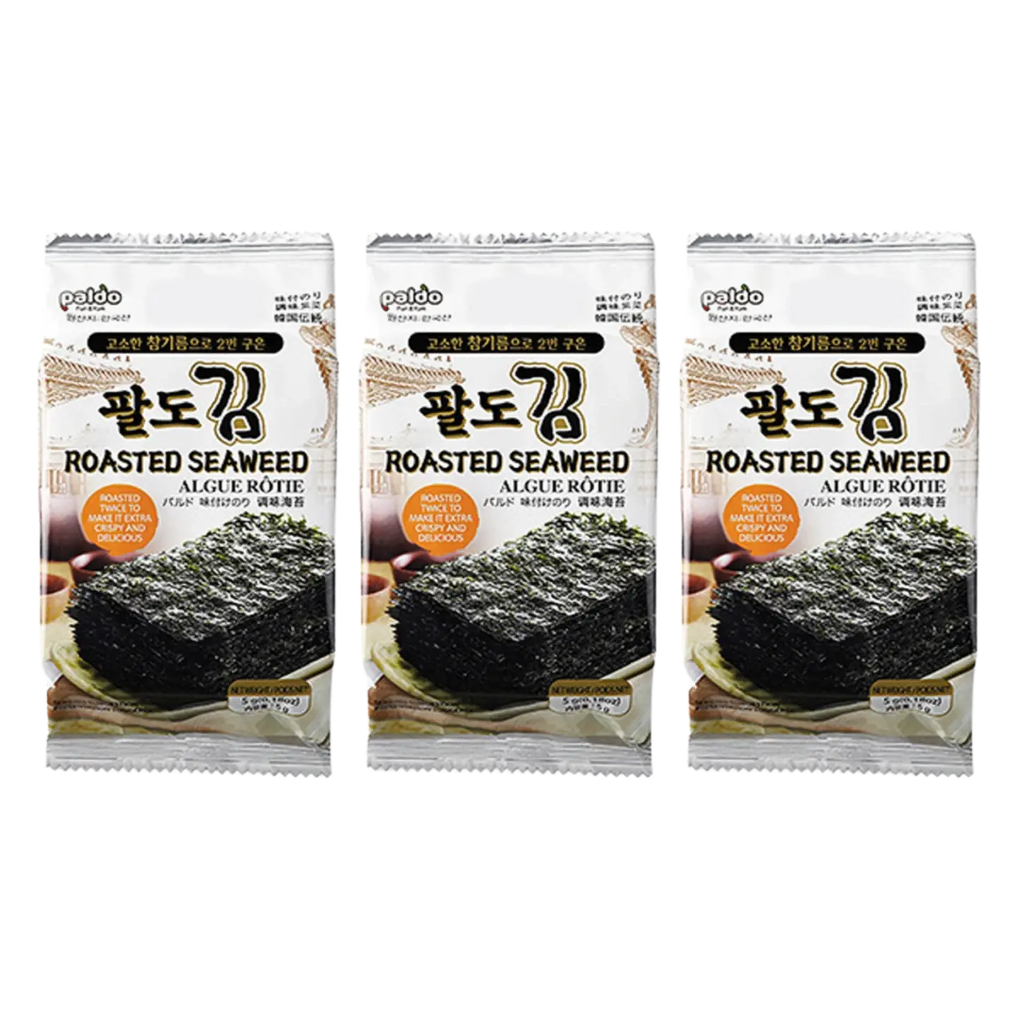 Kjøp Paldo Roasted Seaweed Original Flavour, 9x5g på nett - Fodda.no Asiatiske nettbutikk