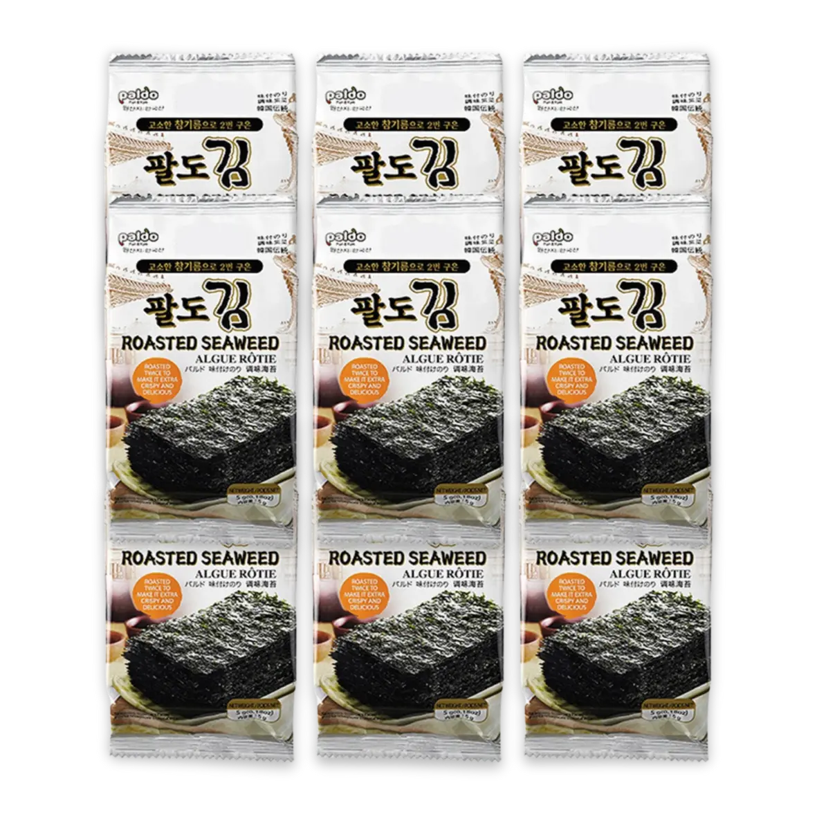 Kjøp Paldo Roasted Seaweed Original Flavour, 9x5g på nett - Fodda.no Asiatiske nettbutikk