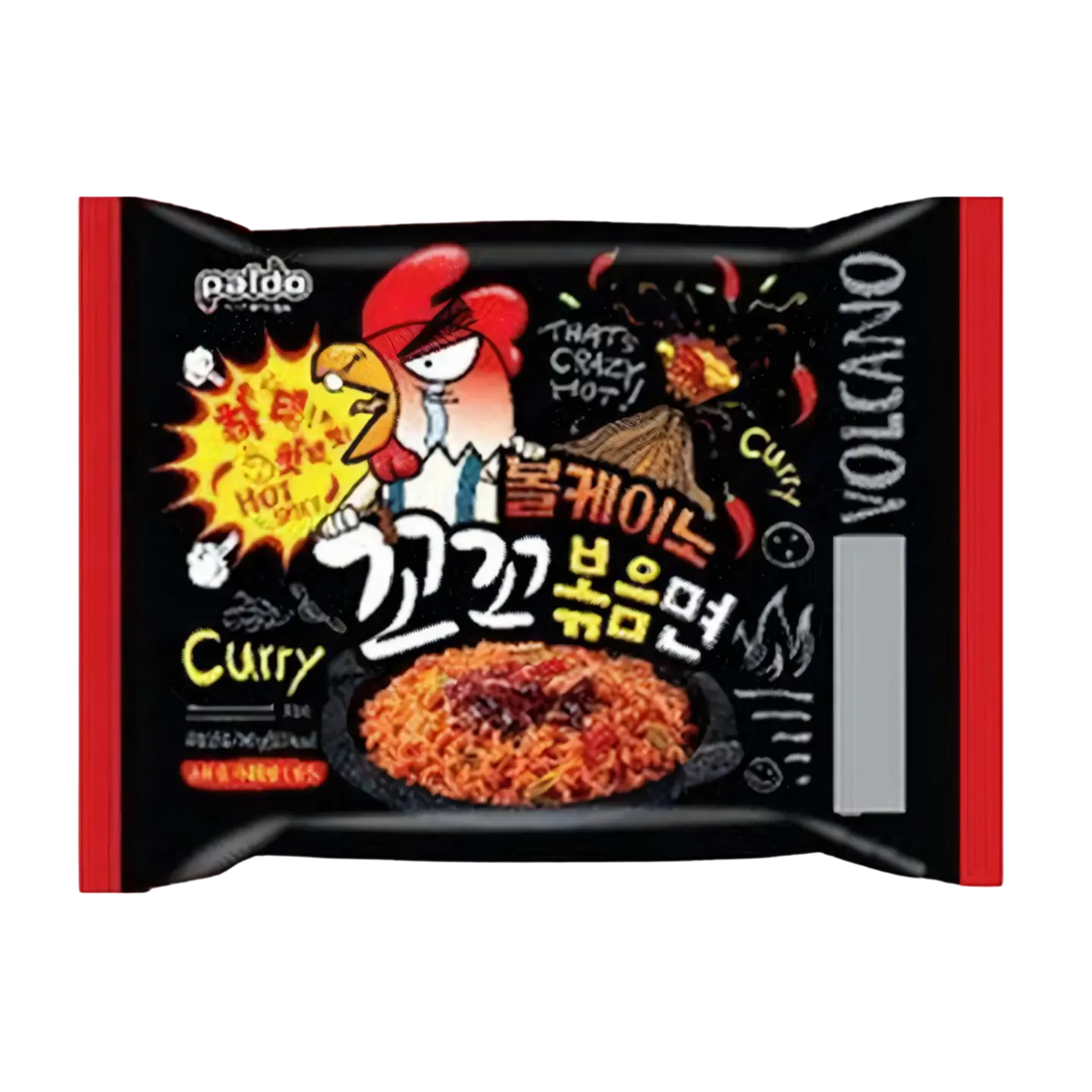 Kjøp Paldo Volcano Chicken Noodle Extreme Spicy!, 4x140g (560g) på nett - Fodda.no Asiatiske nettbutikk