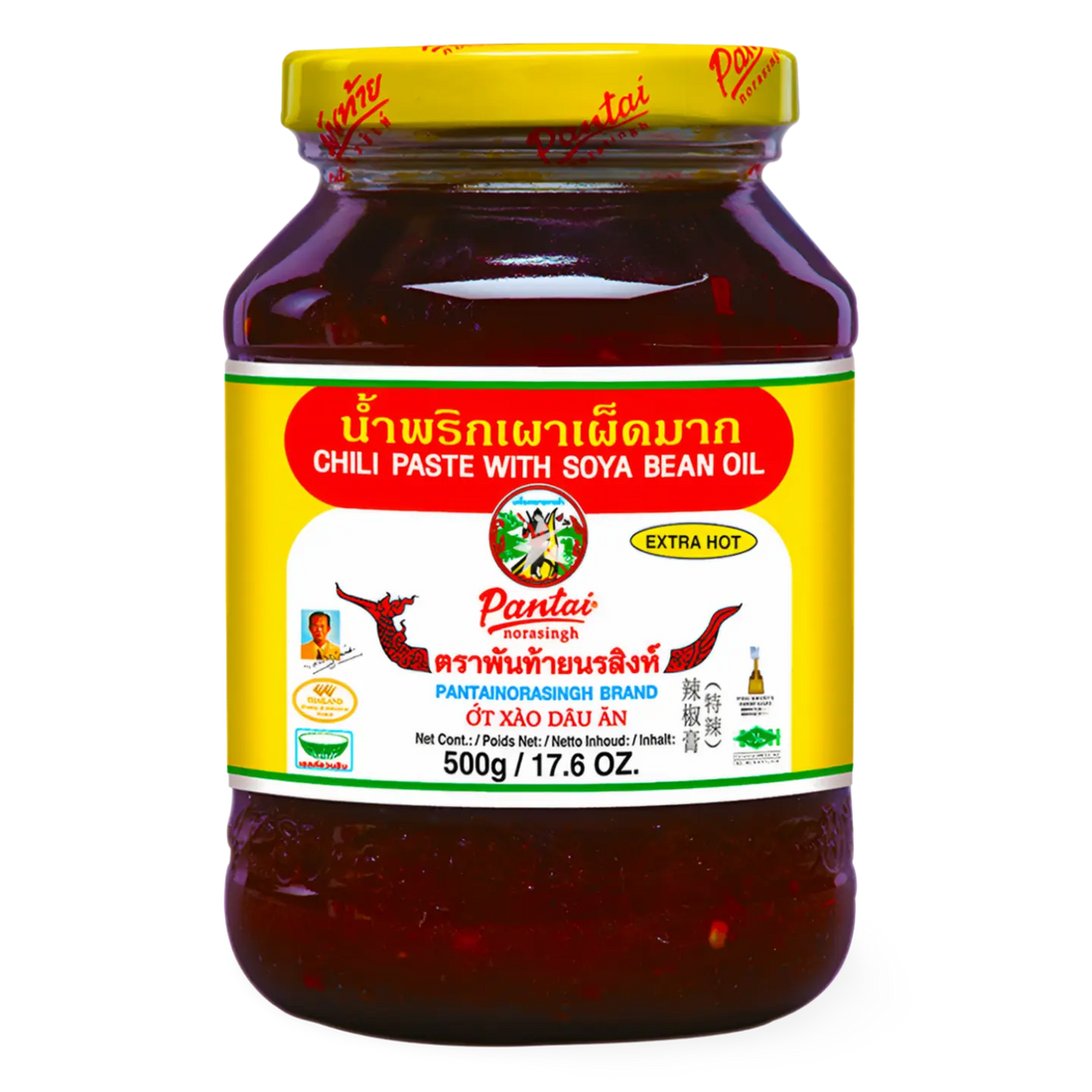 Kjøp Pantai Chilli Paste with Soya Bean Oil, 500g på nett - Fodda.no Asiatiske nettbutikk