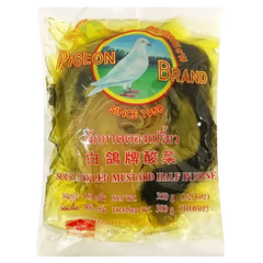Kjøp Pigeon Sour Pickled Mustard Half in Brine (ผักกาดดองเปลี้ยว), 350g på nett - Fodda.no Asiatiske nettbutikk