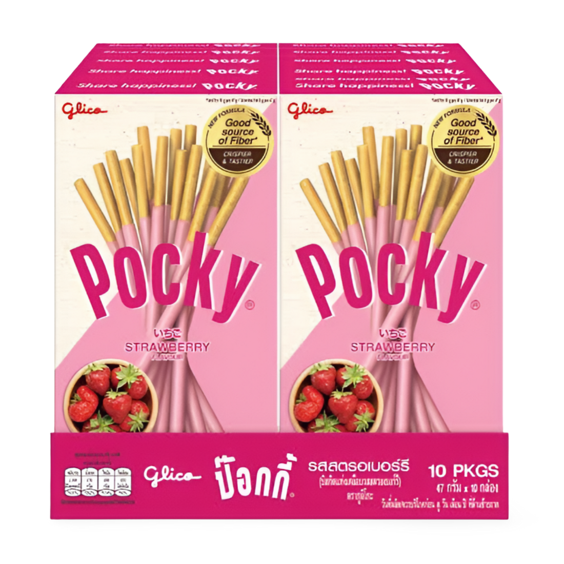 Kjøp Pocky Strawberry Flavour Biscuit Sticks, 10x43g på nett - Fodda.no Asiatiske nettbutikk