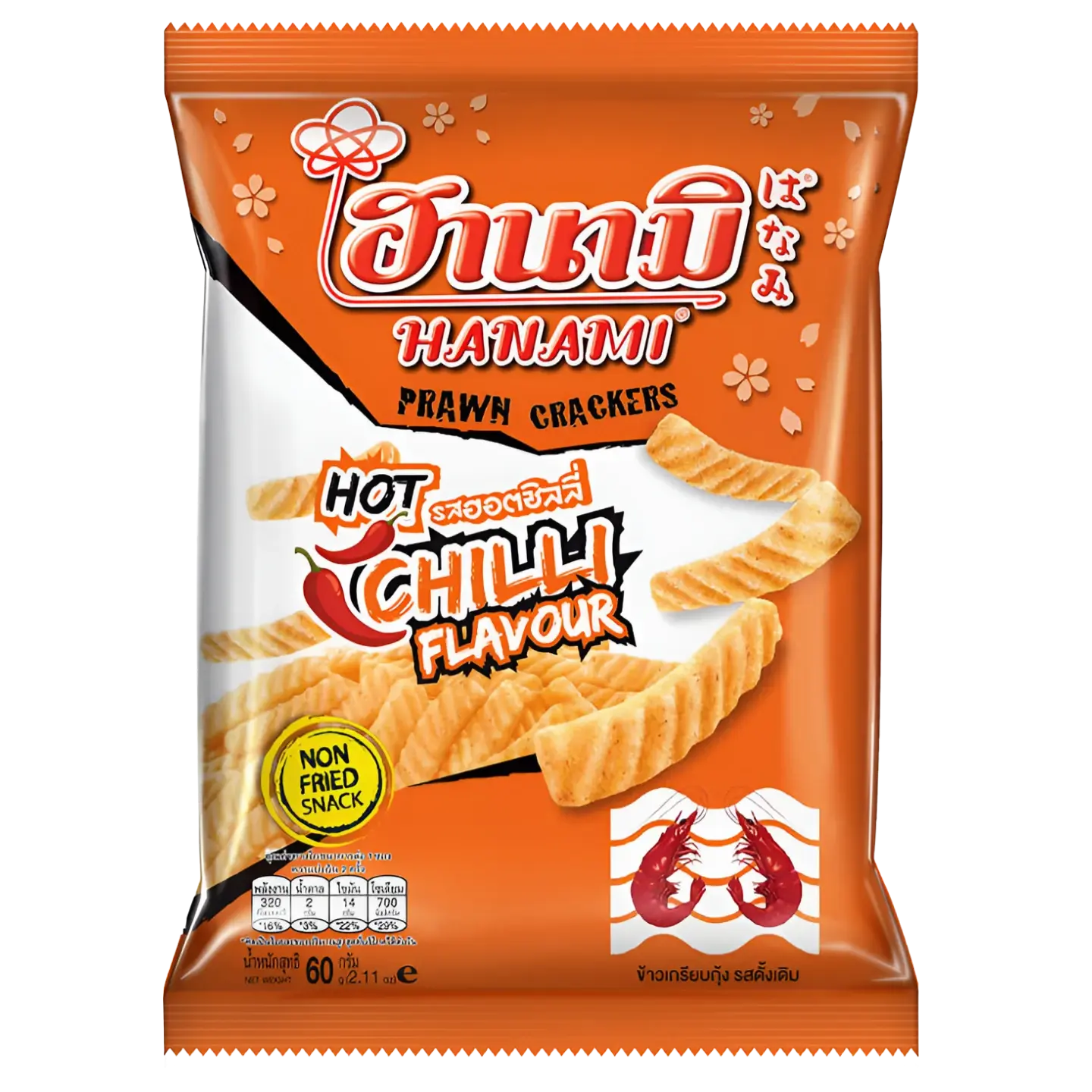 Kjøp Prawn Cracker Hot Chilli Flavour - Hanami, 52g på nett - Fodda.no Asiatiske nettbutikk