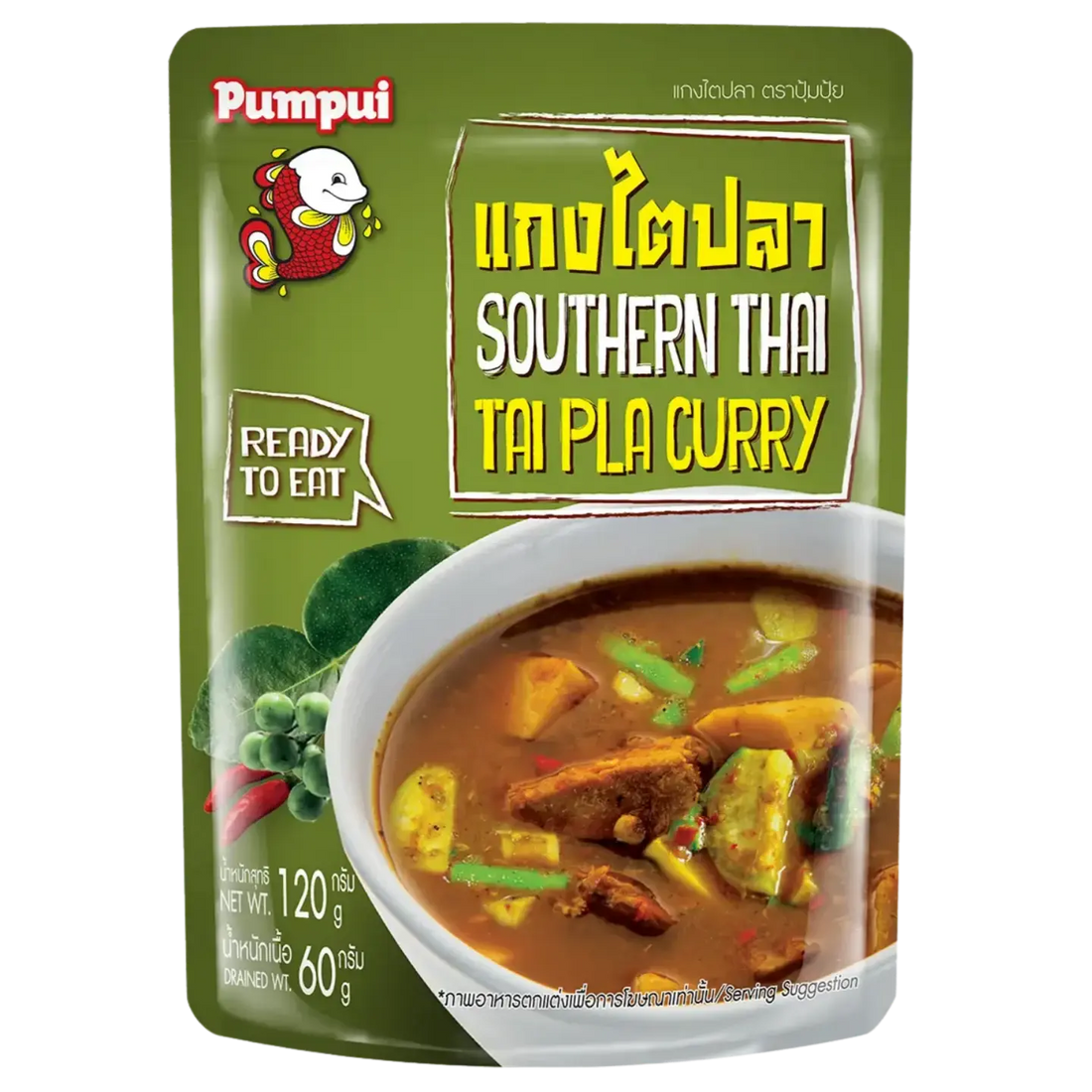Kjøp Pumpui Southern Thai Tai Pla Curry (Ready to Eat), 120g på nett - Fodda.no Asiatiske nettbutikk