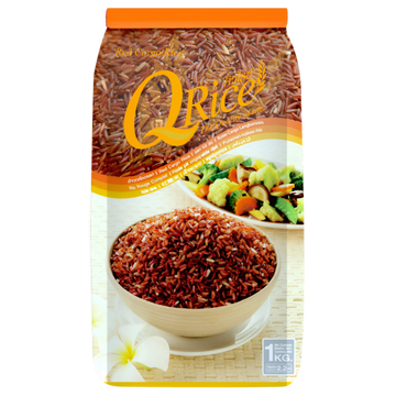 Kjøp QRice Red Cargo Rice, 1kg på nett - Fodda.no Asiatiske nettbutikk