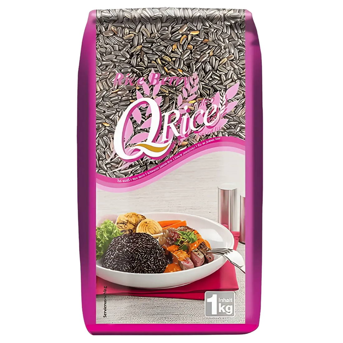 Kjøp QRice Thai Riceberry Jasmine Rice, 1kg på nett - Fodda.no Asiatiske nettbutikk