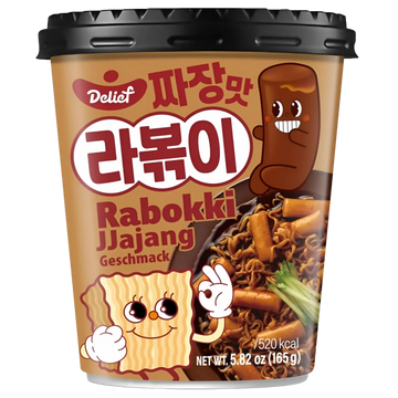 Kjøp Rabokki Jjajang Flavour Cup - Delief, 165g på nett - Fodda.no Asiatiske nettbutikk