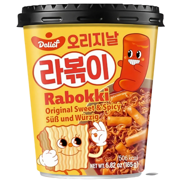 Kjøp Rabokki Original Sweet & Spicy Cup - Delief, 165g på nett - Fodda.no Asiatiske nettbutikk