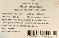 Kjøp Red Curry Paste - Aek Aroi, 500g på nett - Fodda.no Asiatiske nettbutikk