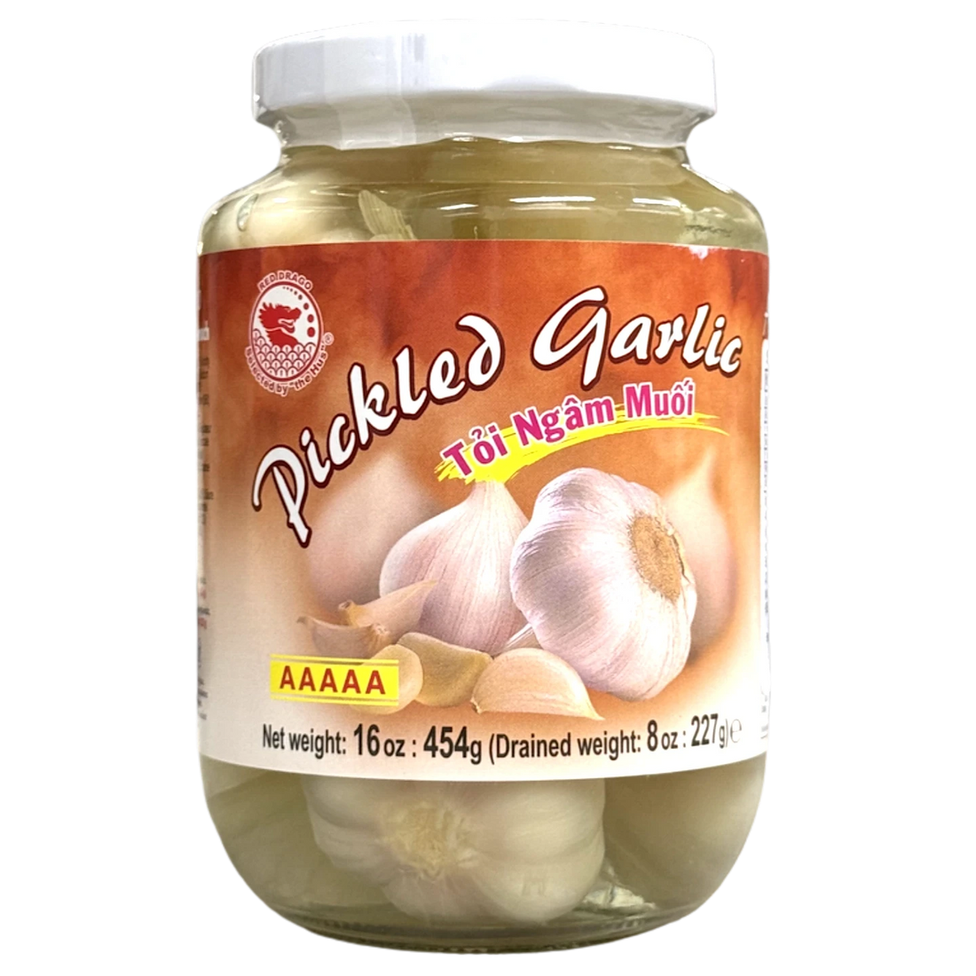 Kjøp Red Drago Pickled Garlic, 454g på nett - Fodda.no Asiatiske nettbutikk