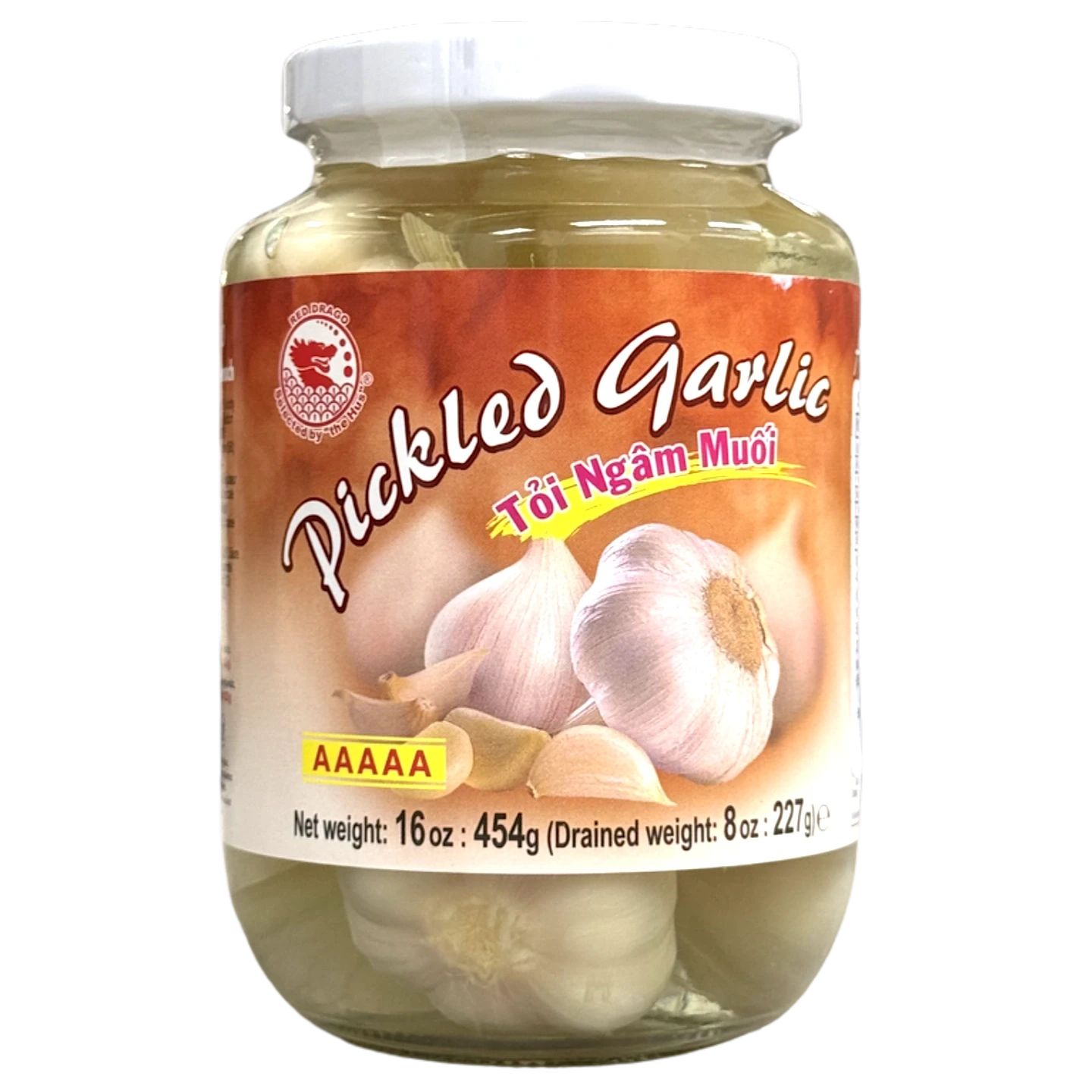 Kjøp Red Drago Pickled Garlic, 454g på nett - Fodda.no Asiatiske nettbutikk
