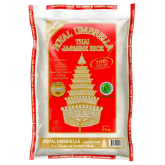 Kjøp Royal Umbrella Thai Jasmine Rice, 2kg på nett - Fodda.no Asiatiske nettbutikk