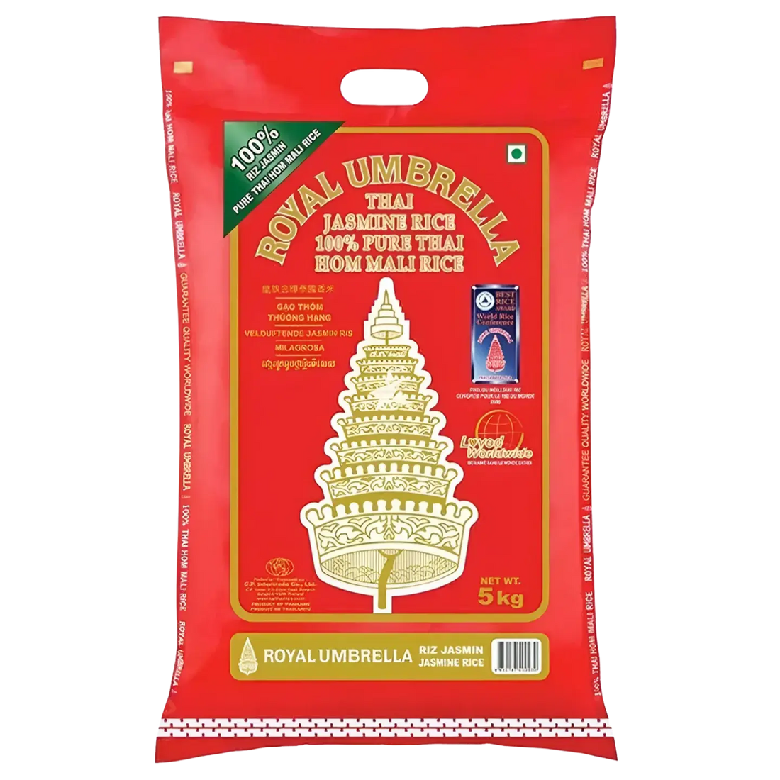 Kjøp Royal Umbrella Thai (Hom Mali) Jasmine Rice, 5kg på nett - Fodda.no Asiatiske nettbutikk