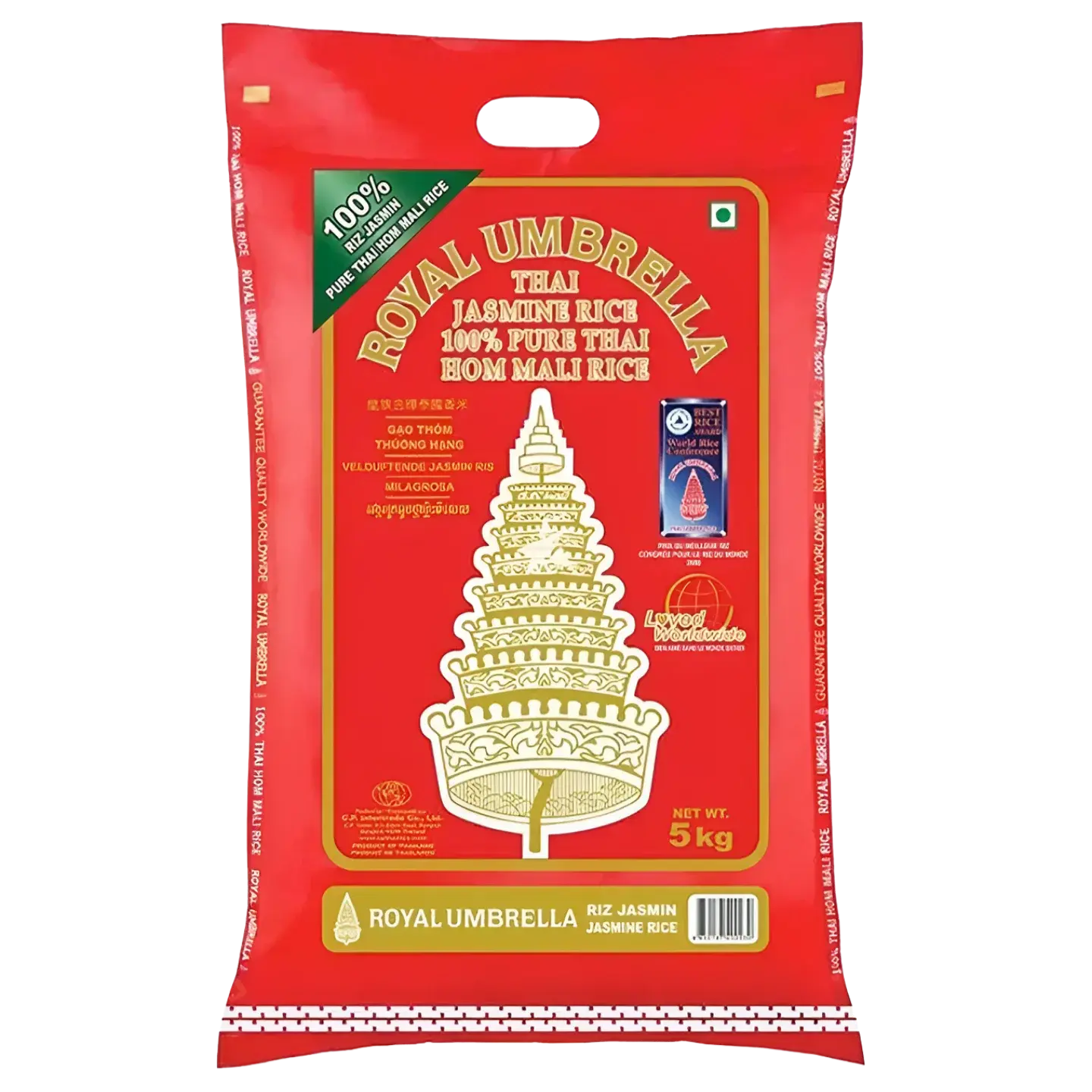 Kjøp Royal Umbrella Thai (Hom Mali) Jasmine Rice, 5kg på nett - Fodda.no Asiatiske nettbutikk