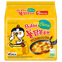 Kjøp Samyang Buldak Hot Chicken Ramen - Cheese Flavour 5-Packs, 700g på nett - Fodda.no Asiatiske nettbutikk