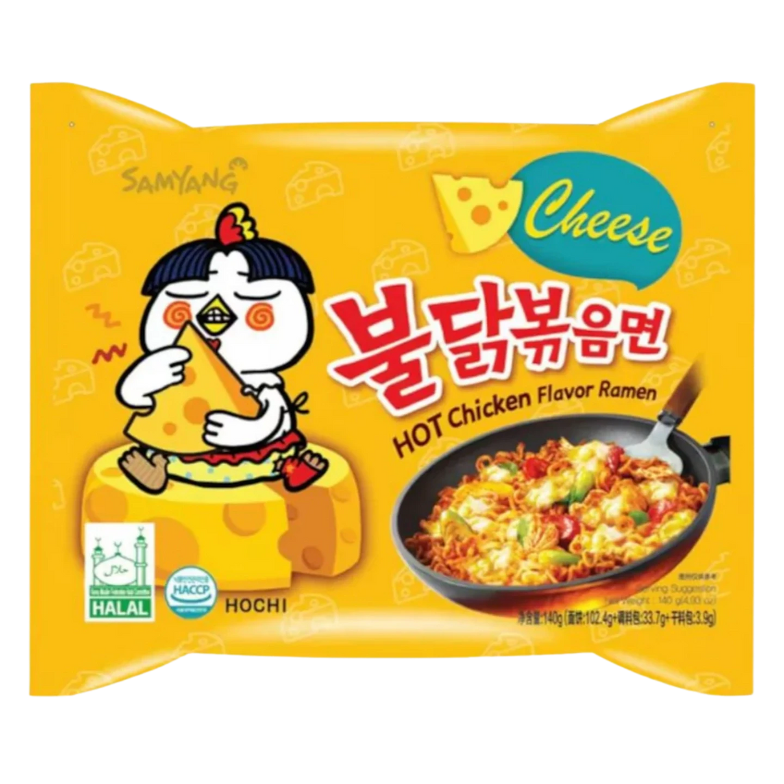 Kjøp Samyang Buldak Hot Chicken Ramen - Cheese Flavour 5-Packs, 700g på nett - Fodda.no Asiatiske nettbutikk