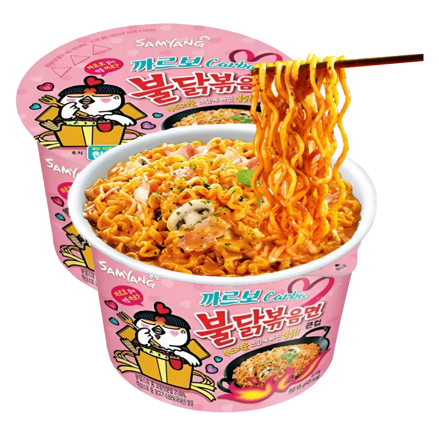 Kjøp Samyang Carbo Hot Chicken Flavour Ramen Big Bowl, 3x105g på nett - Fodda.no Asiatiske nettbutikk