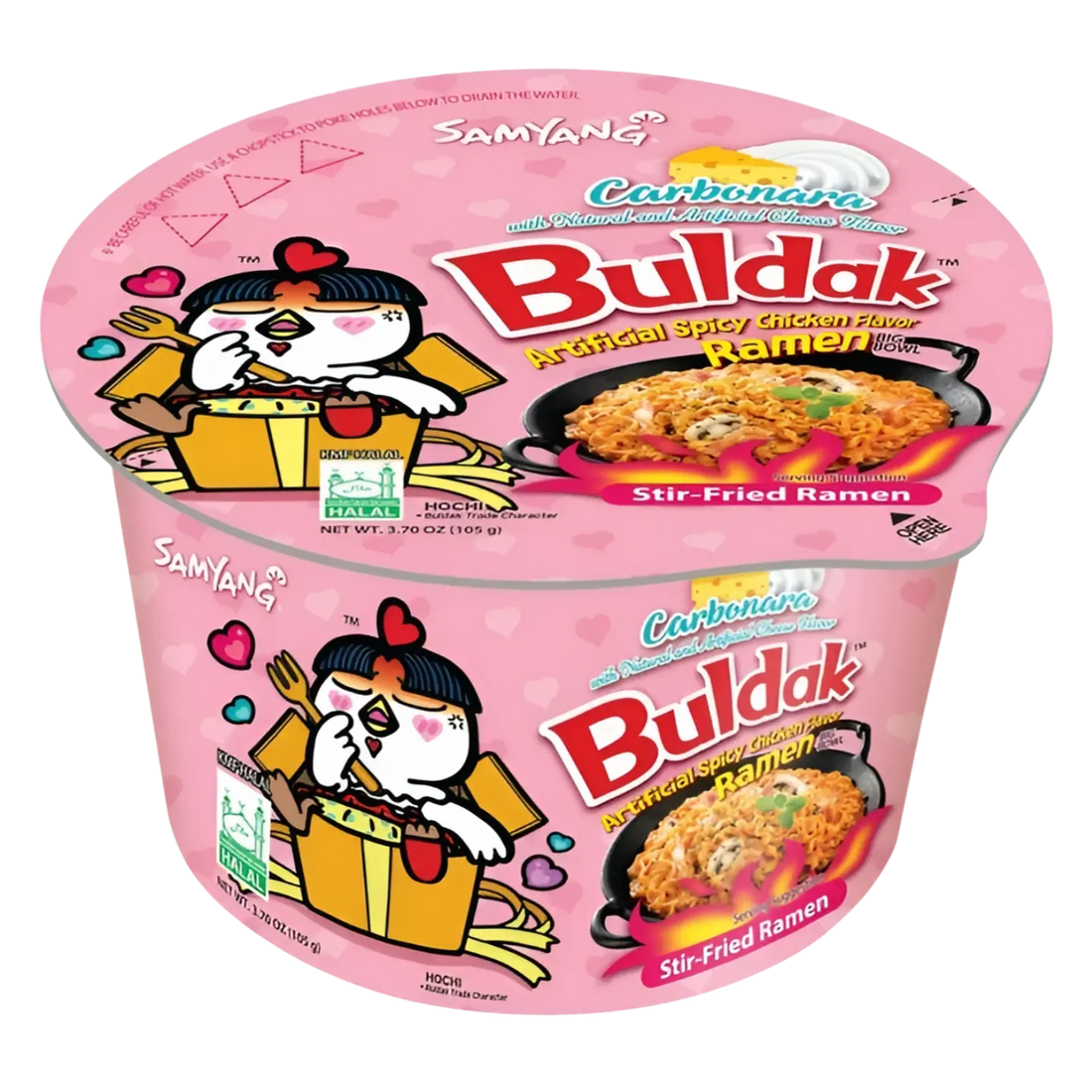 Kjøp Samyang Carbo Hot Chicken Flavour Ramen Big Bowl, 3x105g på nett - Fodda.no Asiatiske nettbutikk