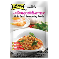 Kjøp Lobo Thai Basil Seasoning Paste/Sauce (Pad Ka Prao), 50g på nett - Fodda.no Asiatiske nettbutikk
