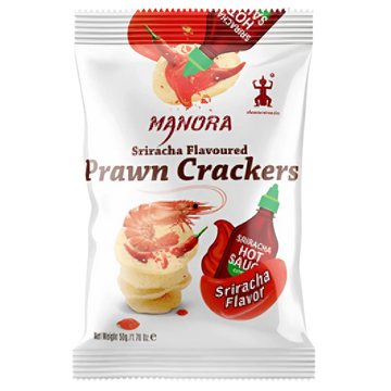 Kjøp Shrimp Chips Sriracha Flavour - Manora, 75g på nett - Fodda.no Asiatiske nettbutikk