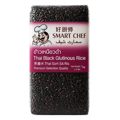 Kjøp Smart Chef Thai Black Glutinous Rice Premium, 1kg på nett - Fodda.no Asiatiske nettbutikk