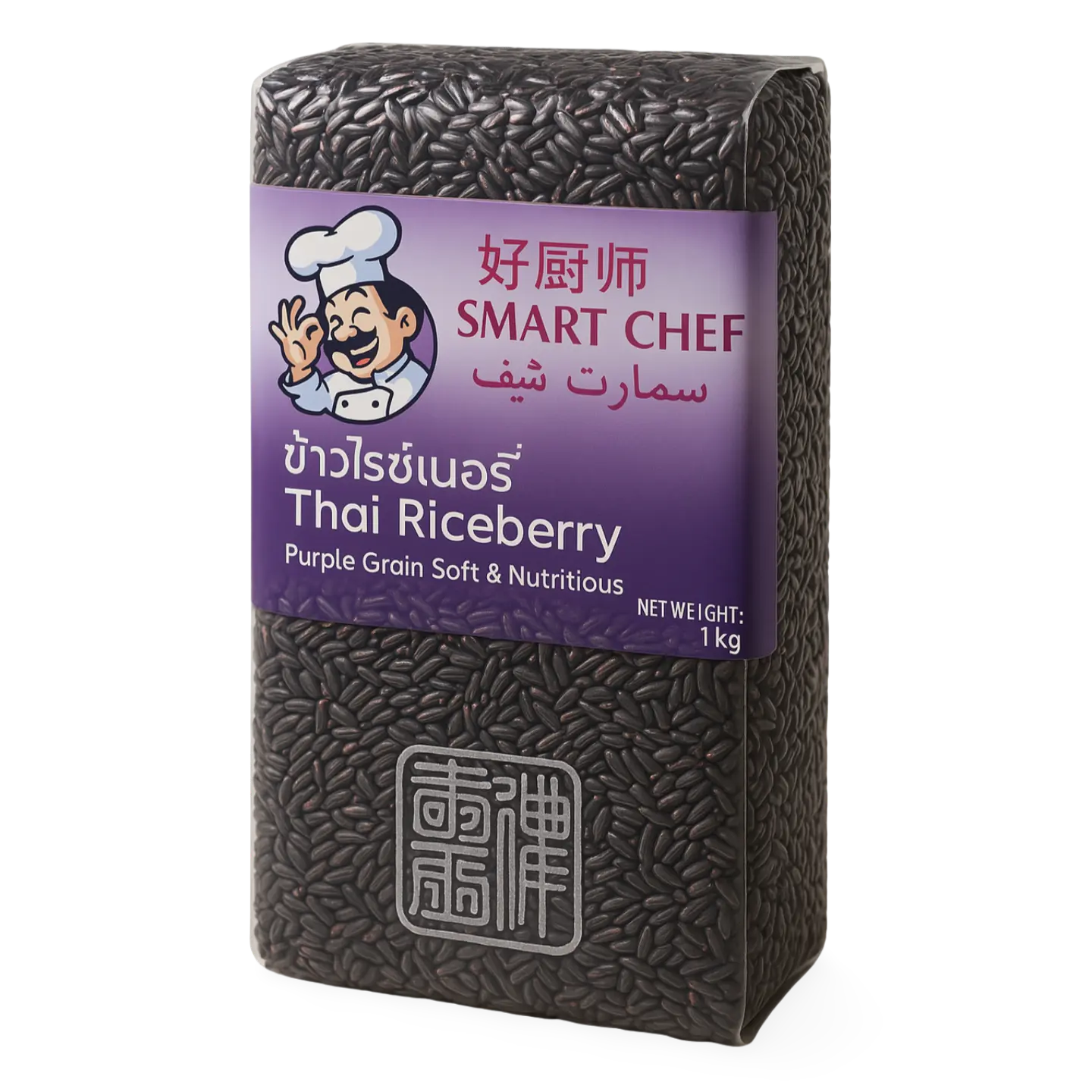 Kjøp Smart Chef Thai Riceberry Premium, 1kg på nett - Fodda.no Asiatiske nettbutikk