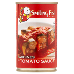 Kjøp Smiling Fish Sardine in Tomato Sauce (ปลากระป๋อง), 155g på nett - Fodda.no Asiatiske nettbutikk