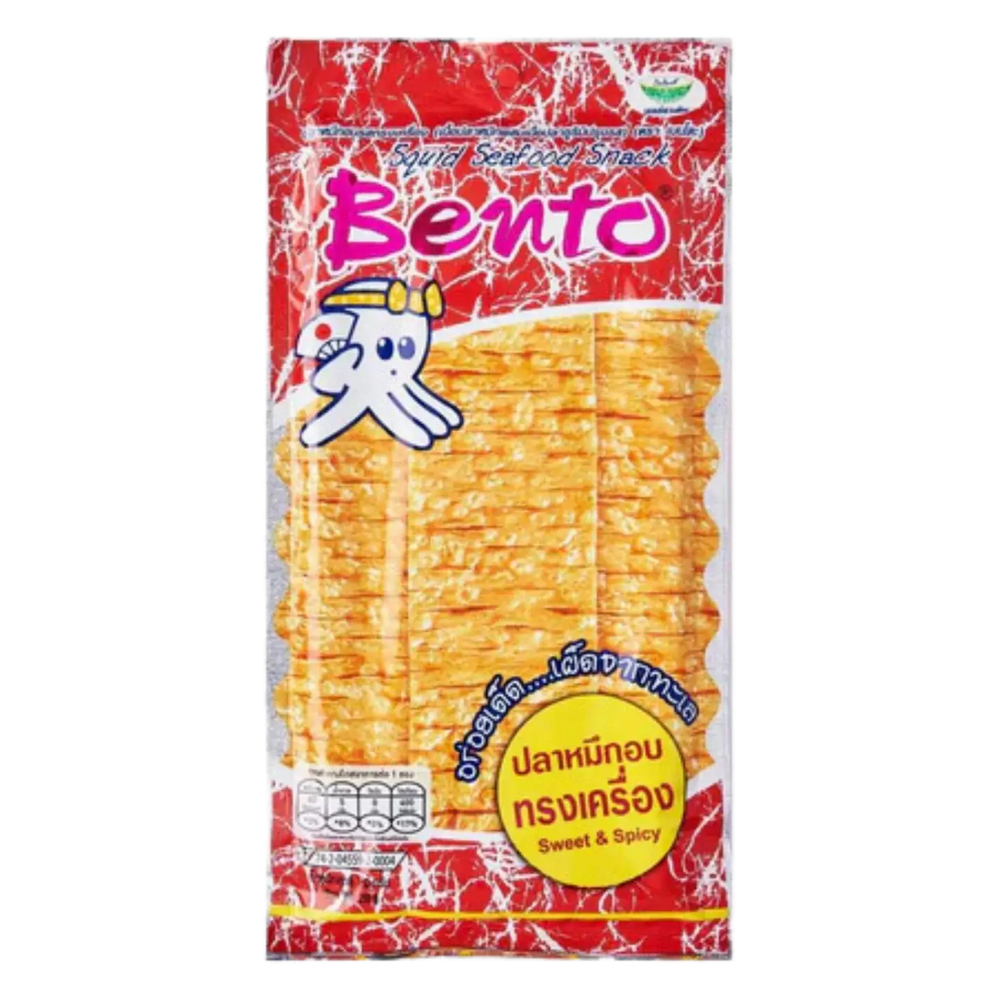 Kjøp Squid Seafood Snack Sweet & Spicy Flavor (Red) - Bento, 20g på nett - Fodda.no Asiatiske nettbutikk