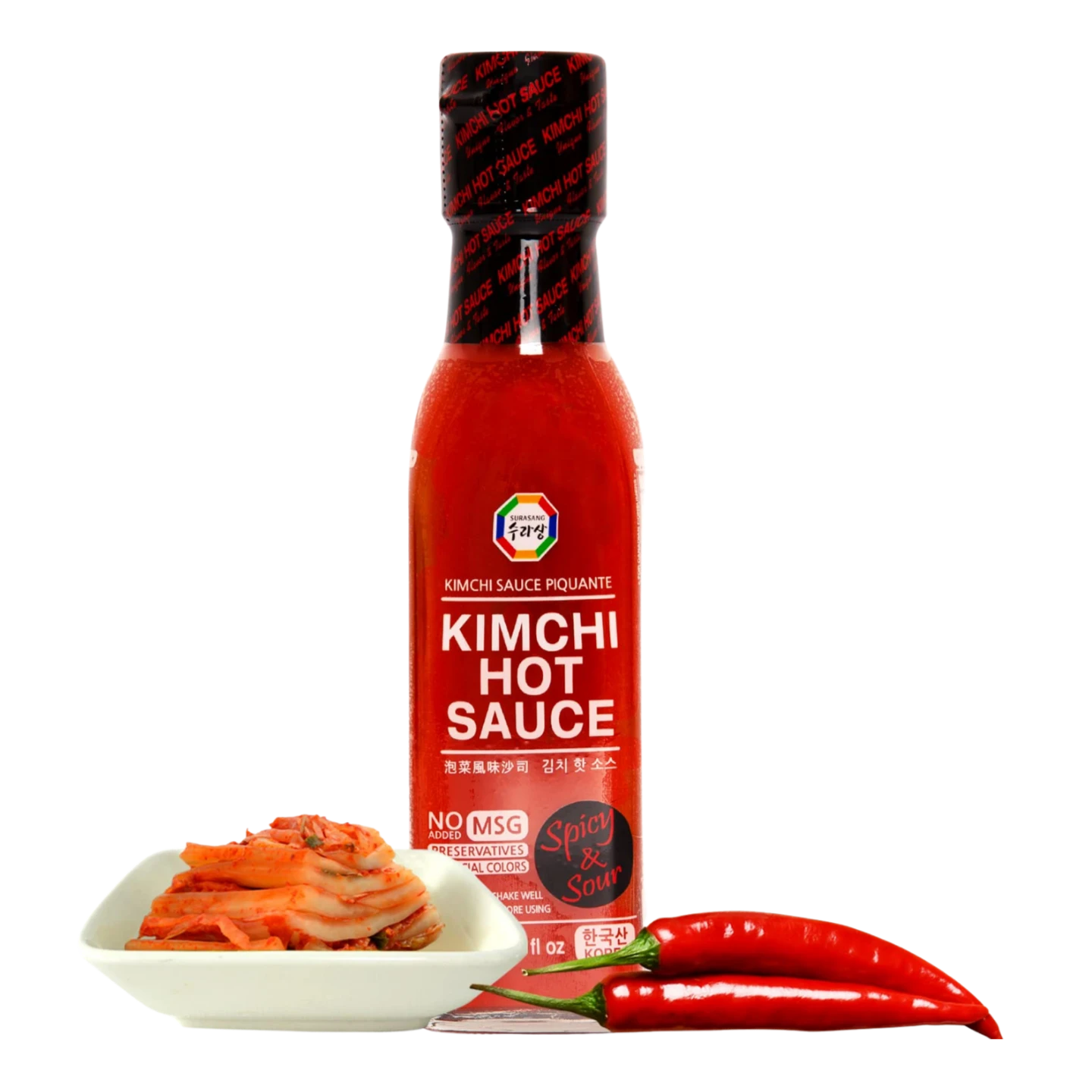 Kjøp Surasang Kimchi Hot Sauce Piquante (Spicy and Sour), 230ml på nett - Fodda.no Asiatiske nettbutikk