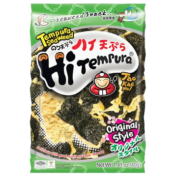 Kjøp Tao Kae Noi Tempura Seaweed Original Flavor, 6x40g på nett - Fodda.no Asiatiske nettbutikk