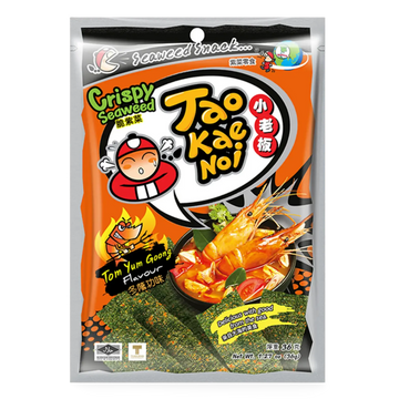 Kjøp Taokaenoi Crispy Seaweed Tom Yom Goong Flavour, 40g på nett - Fodda.no Asiatiske nettbutikk