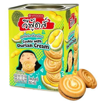 Kjøp VFood Cookie with Durian Cream, 350g på nett - Fodda.no Asiatiske nettbutikk