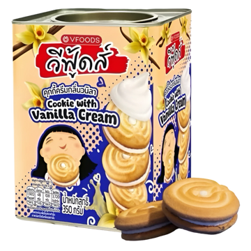 Kjøp VFood Cookie with Vanilla Cream, 350g på nett - Fodda.no Asiatiske nettbutikk
