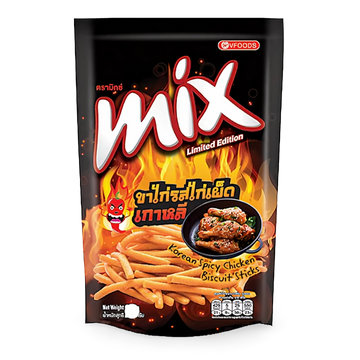 Kjøp Vfoods Spicy Korean Chicken Biscuit Sticks, 50g på nett - Fodda.no Asiatiske nettbutikk