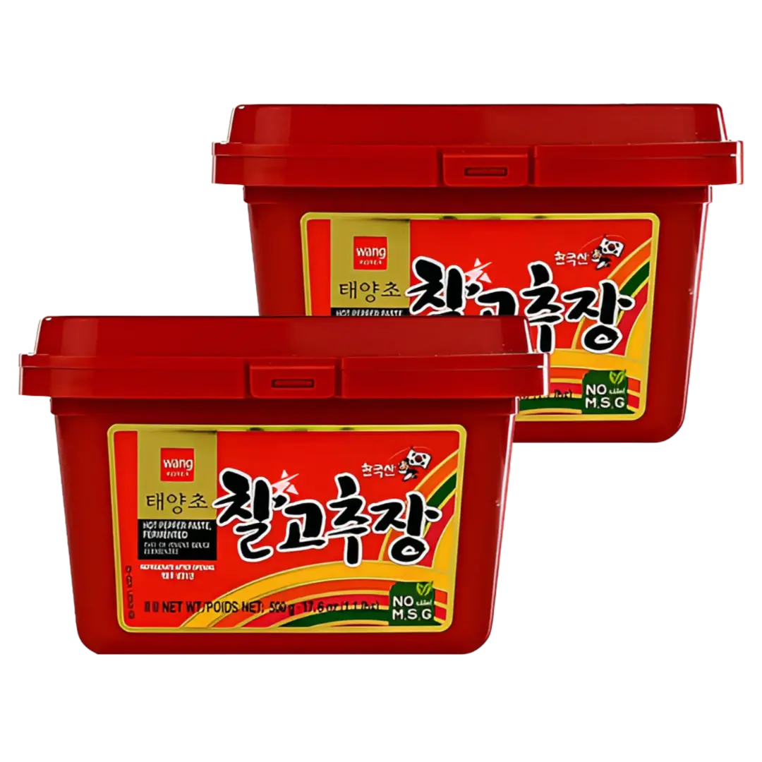 Kjøp WANG Korean Gochujang Hot Pepper Paste Fermented, 2x500g på nett - Fodda.no Asiatiske nettbutikk