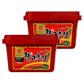 Kjøp WANG Korean Gochujang Hot Pepper Paste Fermented, 2x500g på nett - Fodda.no Asiatiske nettbutikk