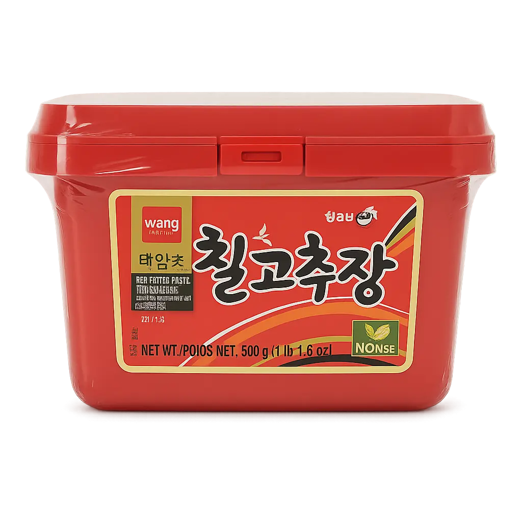 Kjøp WANG Korean Gochujang Paste (Fermented Red Chili Paste), 500g på nett - Fodda.no Asiatiske nettbutikk