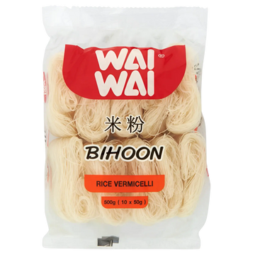 Kjøp WaiWai Oriental Style Instant Vermicelli Risnudler (Bihoon, 500g på nett - Fodda.no Asiatiske nettbutikk
